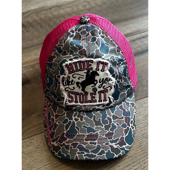 Simply Southern Accessories - Women's Simply Southern baseball cap Horse theme Pink Camouflage
